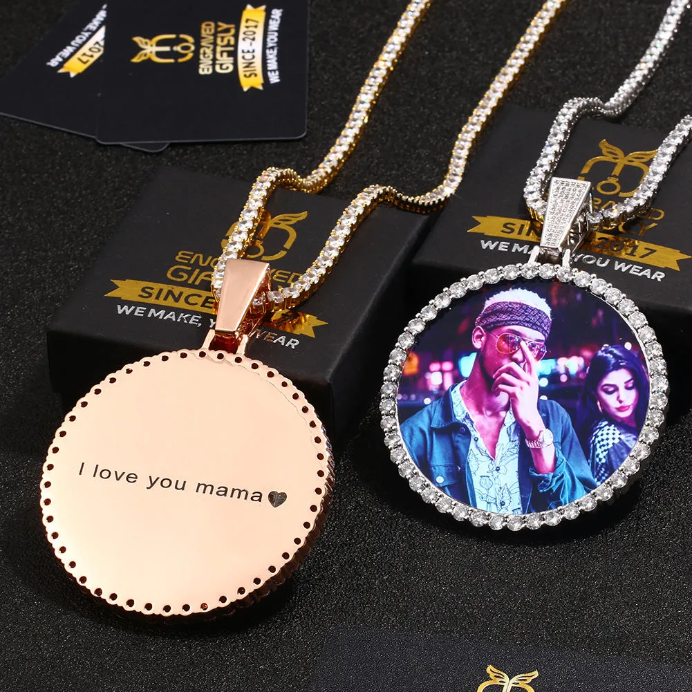 Custom Photo Medallions Necklace Christmas Gifts 2022