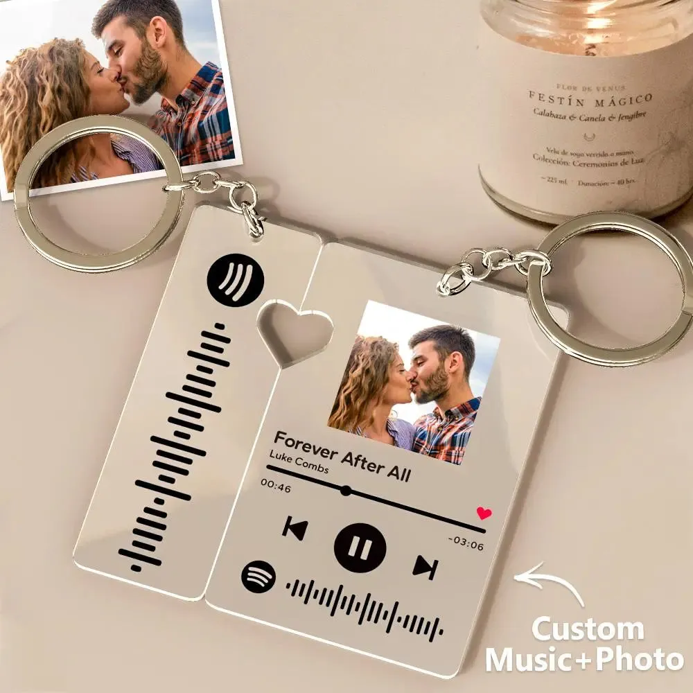 Custom Spotify Keychain With Picture Personalized Scannable Song Code