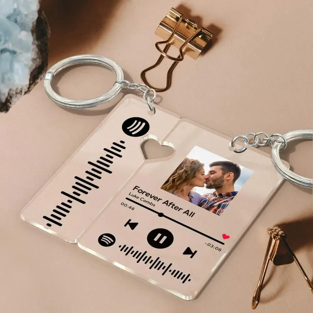 Custom Spotify Keychain With Picture Personalized Scannable Song Code