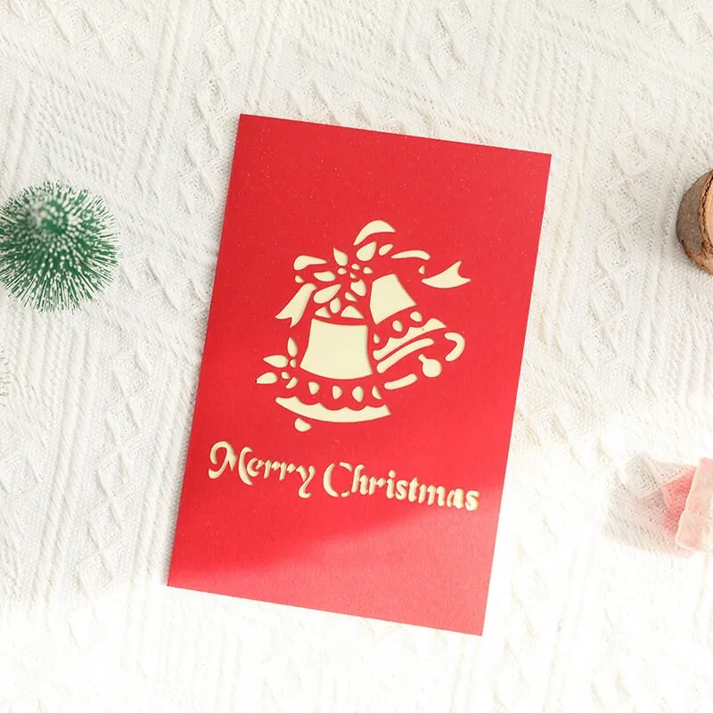 Customized Xmas Pop-Up Christmas Tree Card | Handcrafted Festive Greeting Card |  Christmas Wishes & Blessings Card Christmas Gift