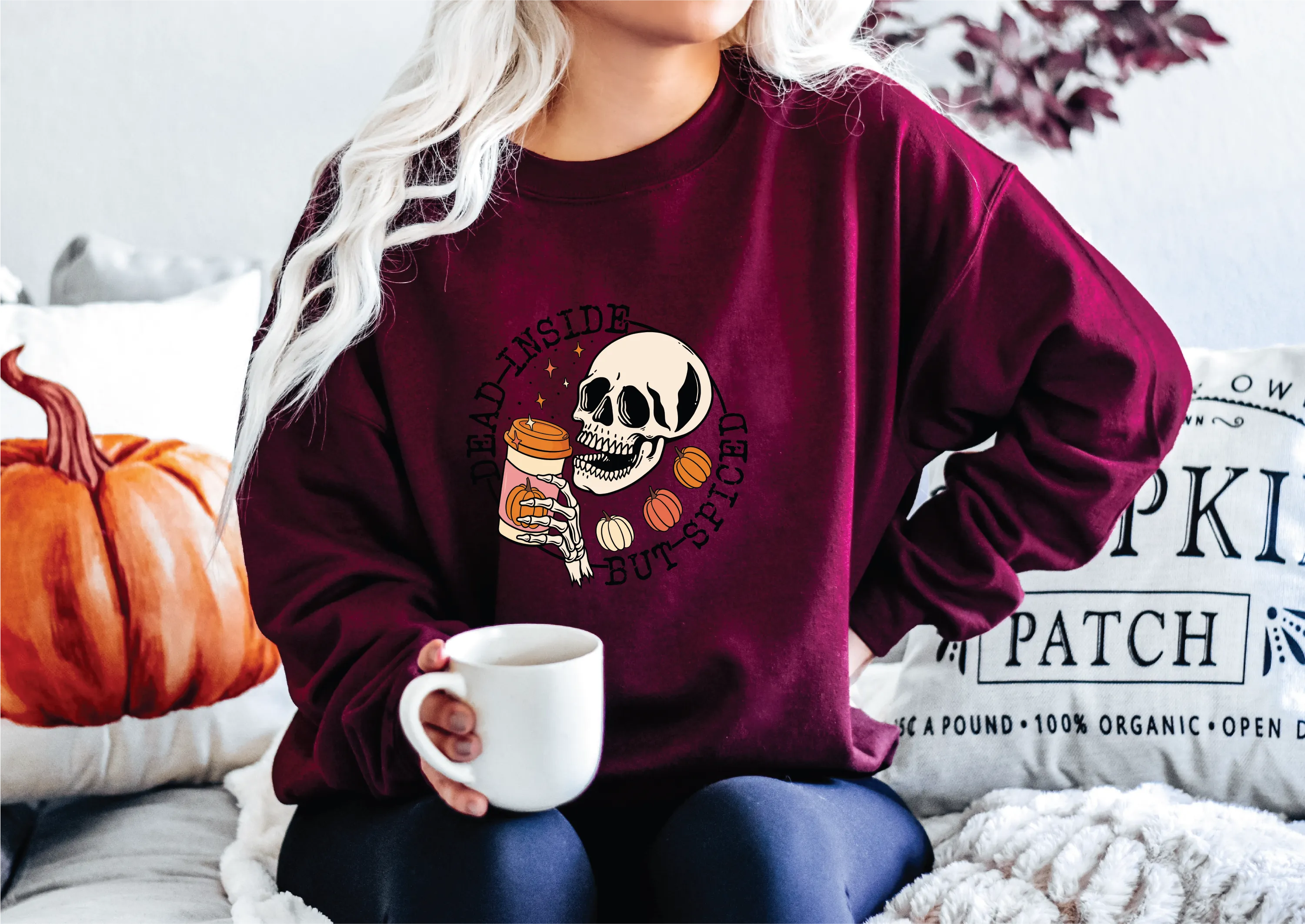 Dead Inside but Spiced Classic Crew Neck Sweater