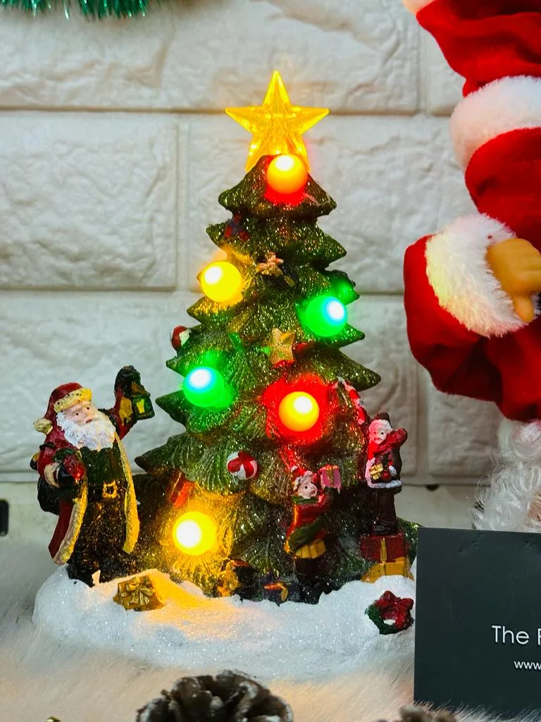 Charming USB-Powered Musical Christmas Tree Decorative Lamp | Size: 21 x 14 x 11 cm | Festive Showpiece for Holiday Decor