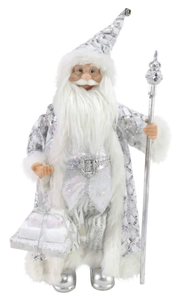 Deluxe Snow King Santa Figurine 2 Asst (60cm)