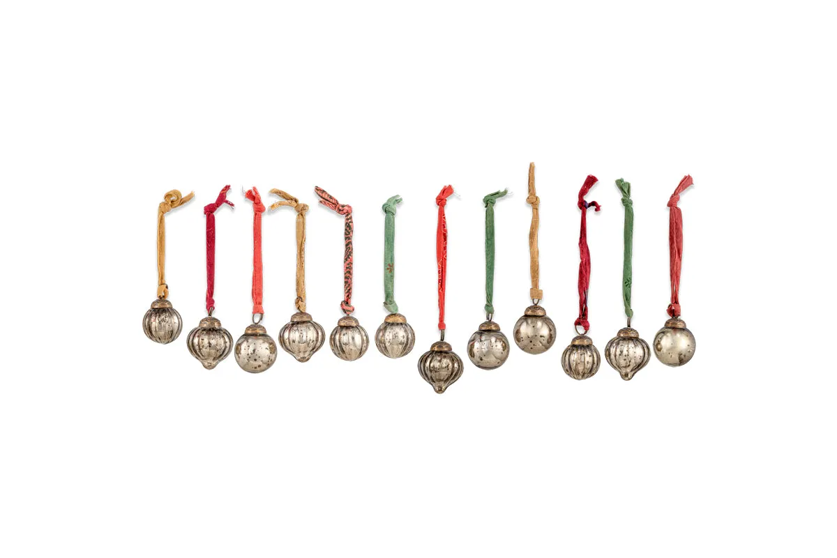 Dew Drop Baubles - Antique Gold - (Set of 12)