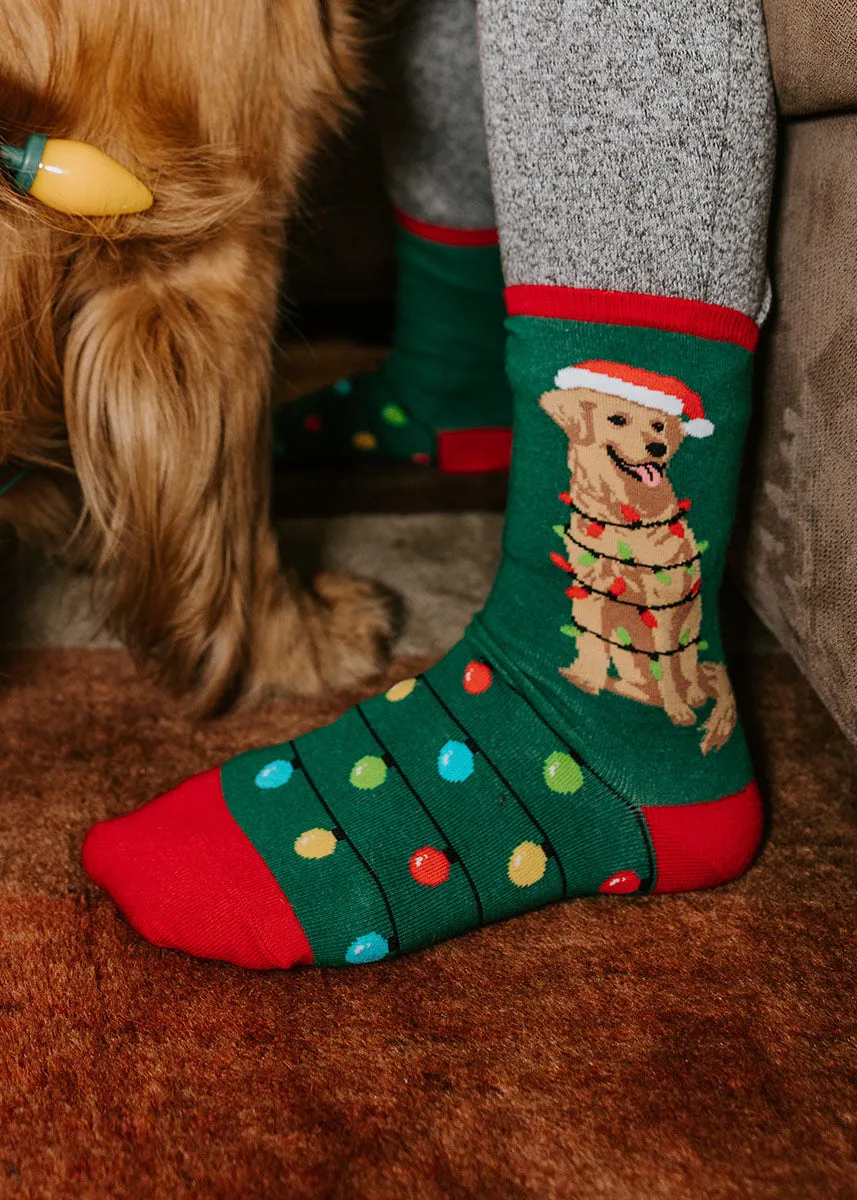 Dog Gone Christmas Lights Women's Socks