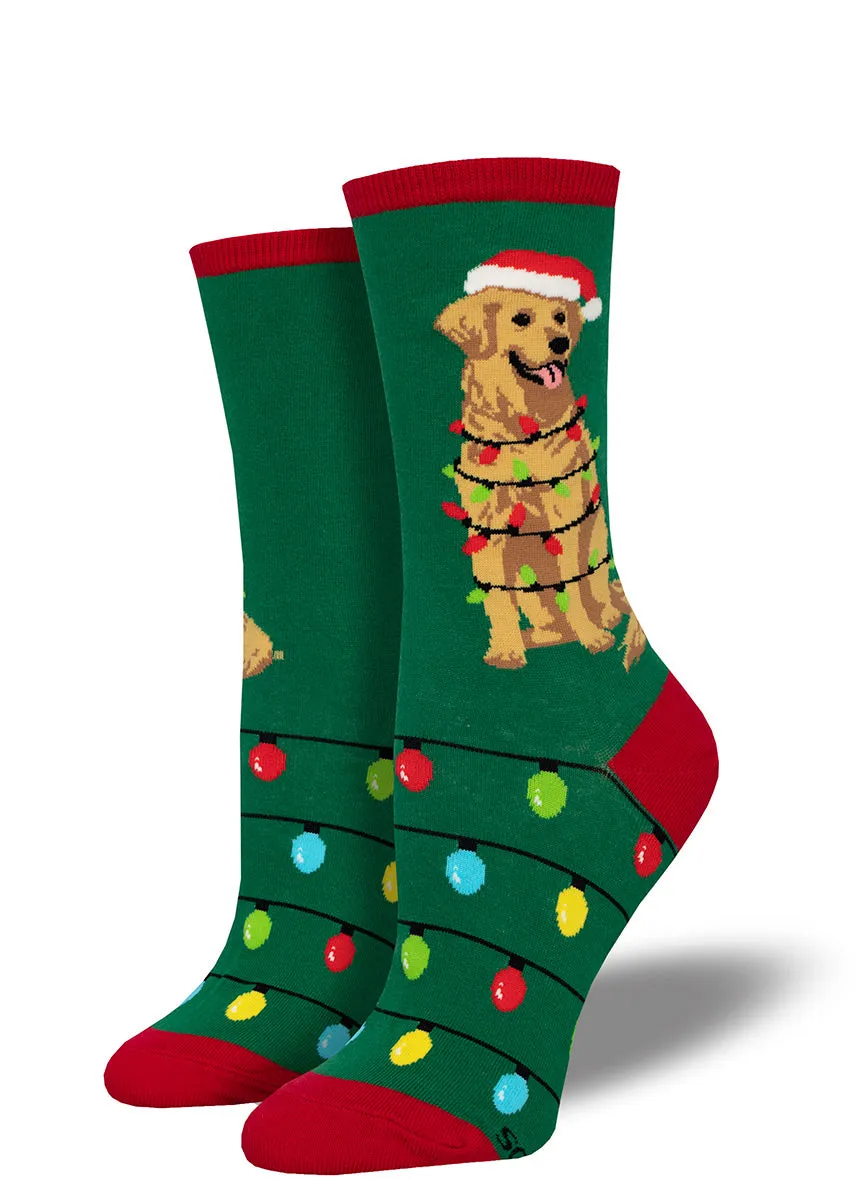 Dog Gone Christmas Lights Women's Socks