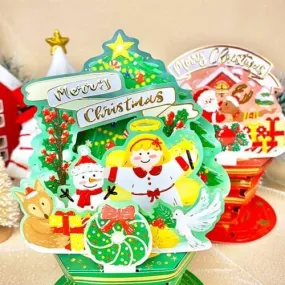 D'Won Merry Christmas Angel Tree Pop-up Card