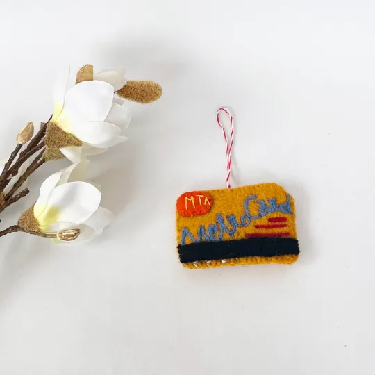 Felt Metro card Ornaments