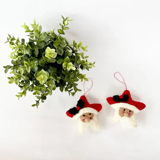 Felt Santa Ornaments