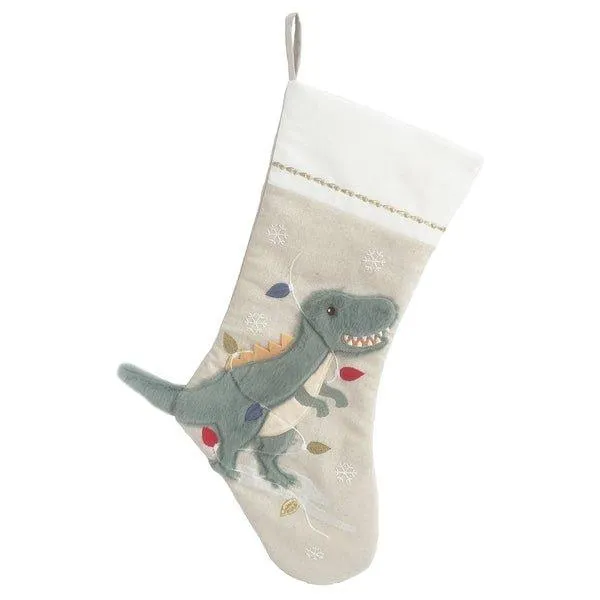 Festive Christmas Dino Stocking