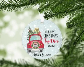 First Christmas Together Ornament With FREE Velvet Pouch