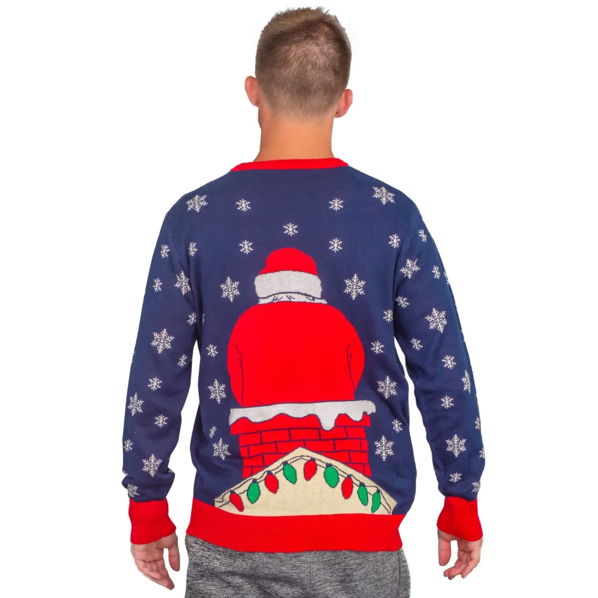 Flappy Santa Animated Hat Ugly Christmas Sweater