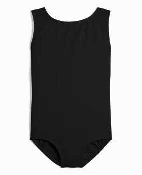 Girl's Cotton High Neck Tank Leotard