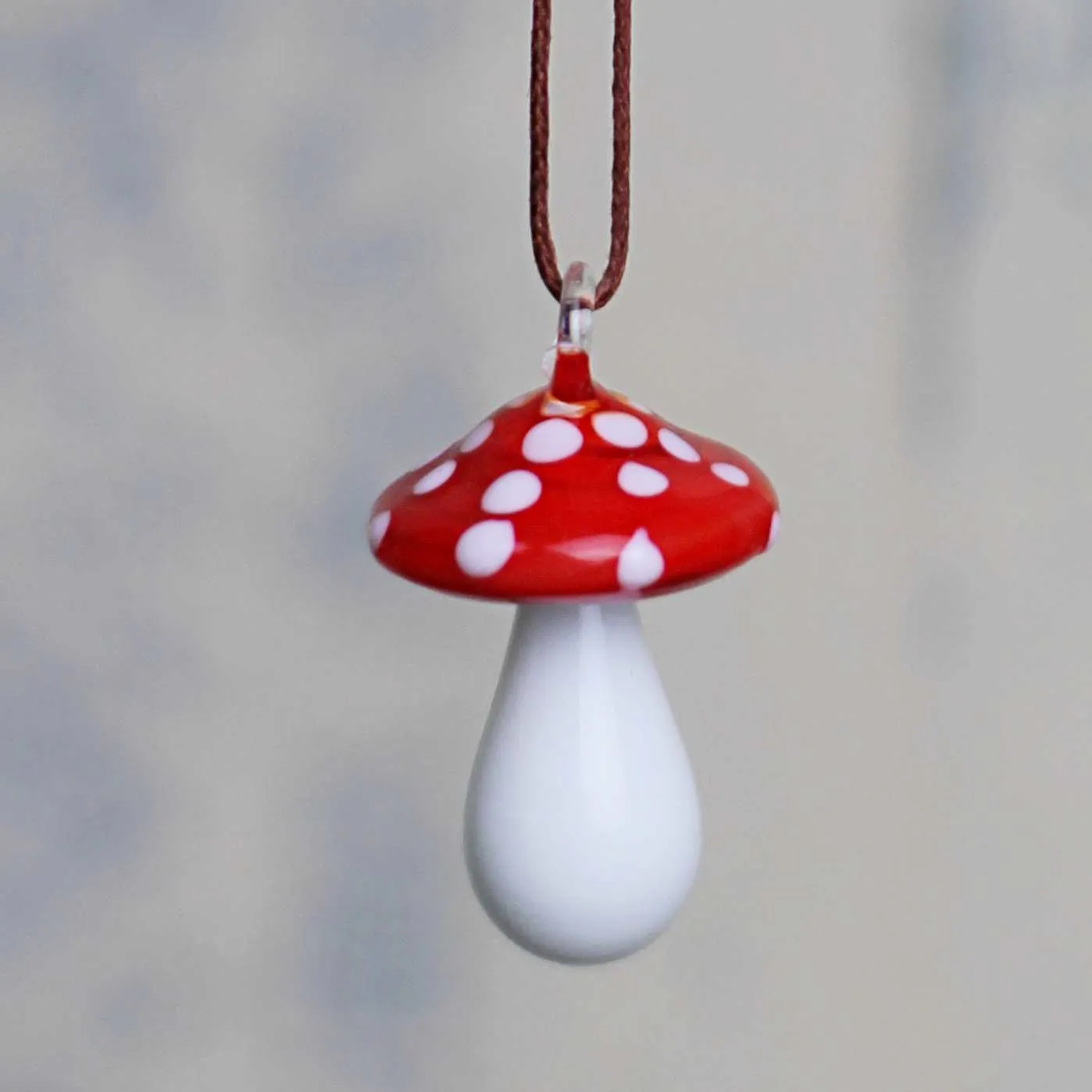 Glass Toadstool Decoration