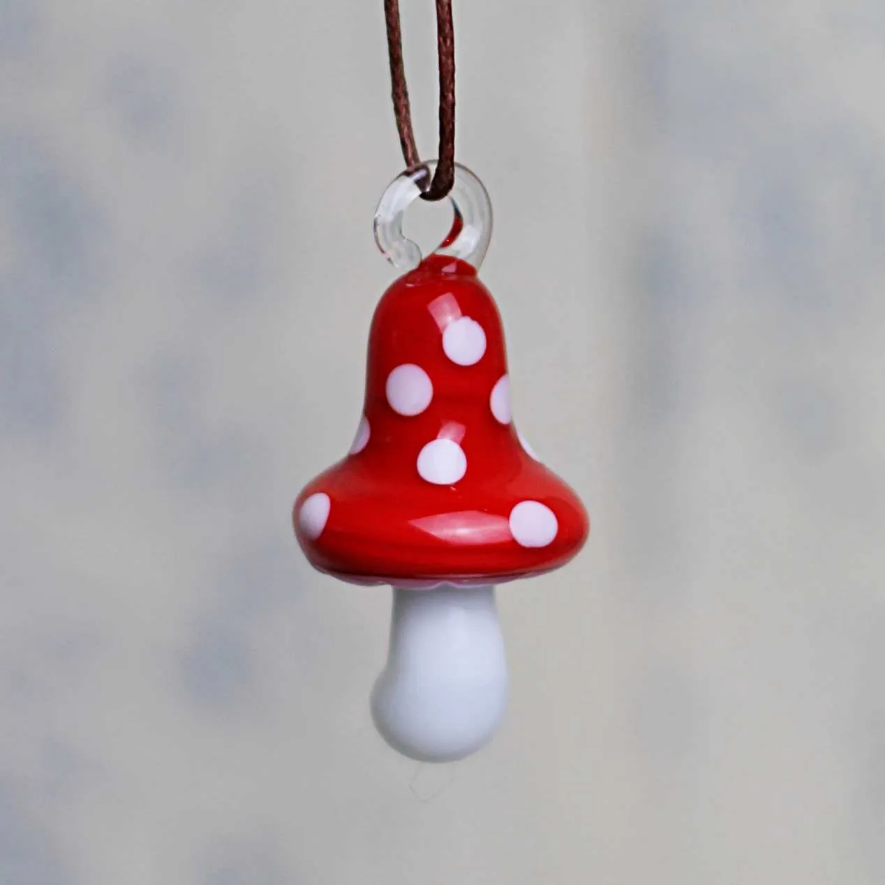 Glass Toadstool Decoration