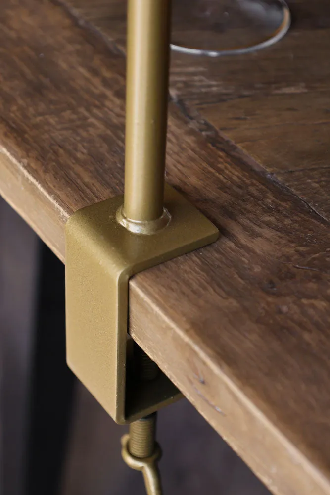 Gold Up & Over Table Frame Clamp On Stand