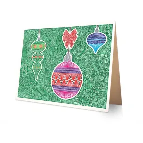 Greeting Card - Christmas Ornaments