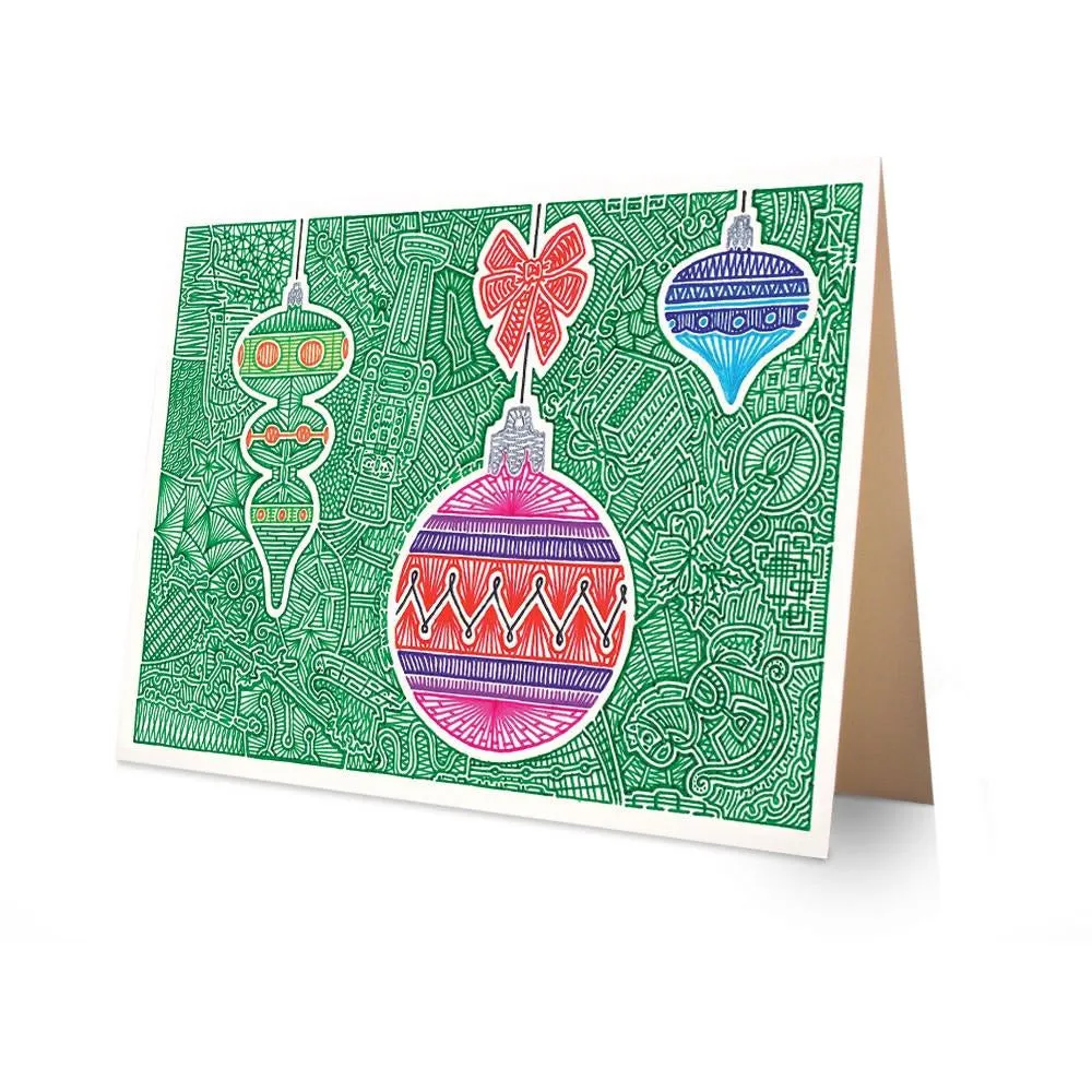 Greeting Card - Christmas Ornaments