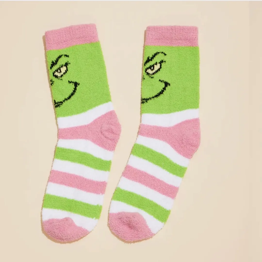 Grinchy Fuzzy Christmas Socks Gift Set Pre-Order