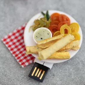 Gujarati Fafda Jalebi Miniature Novelty Pen Drive