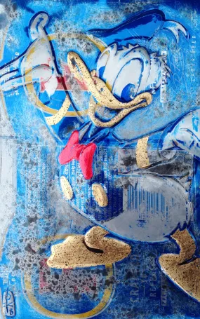 Hand Signed PRINT by Chris Duncan - DONALD DUCK on FOSTERS can