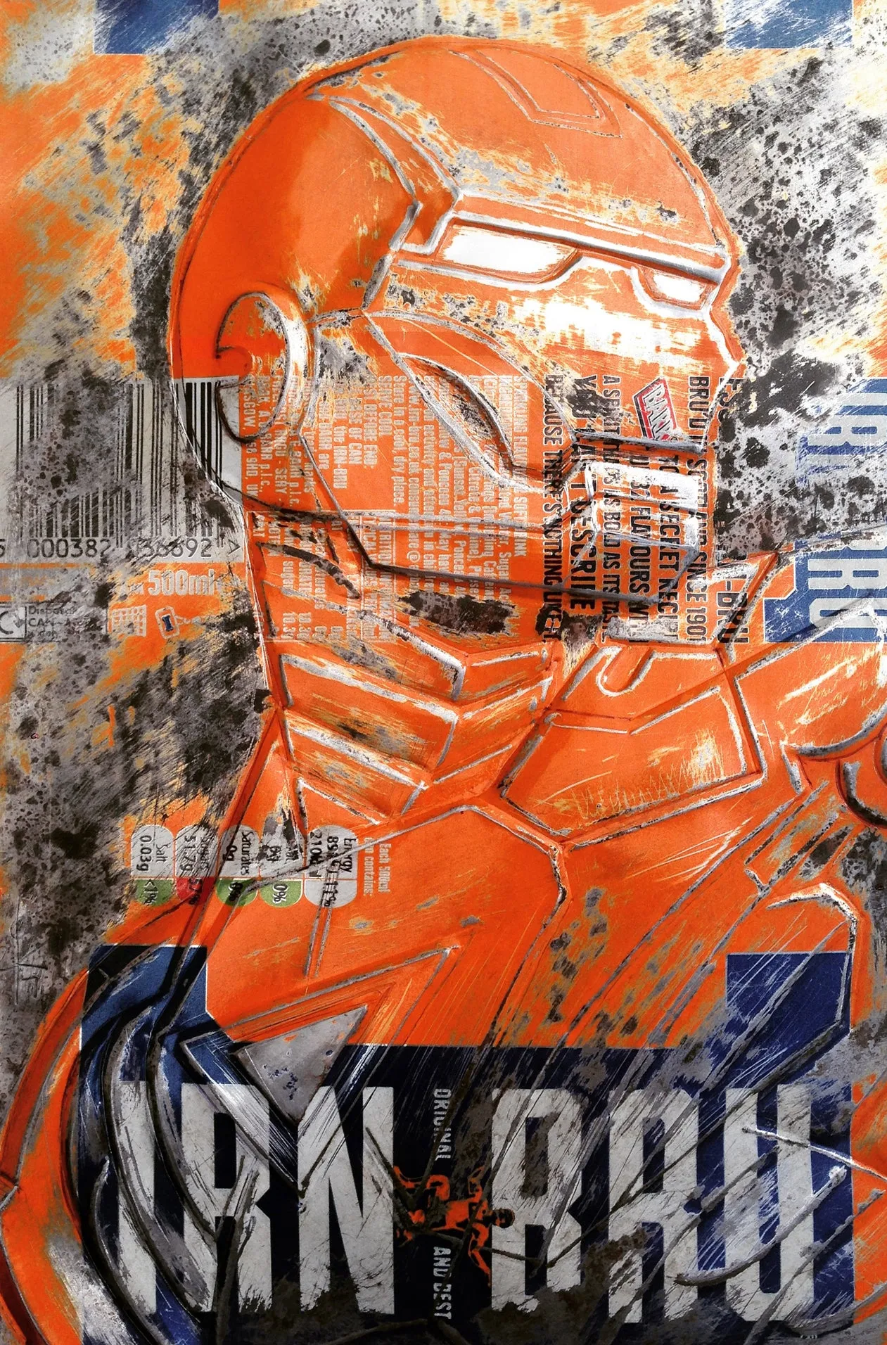 Hand Signed PRINT by Chris Duncan, IRONMAN on Irn Bru Can