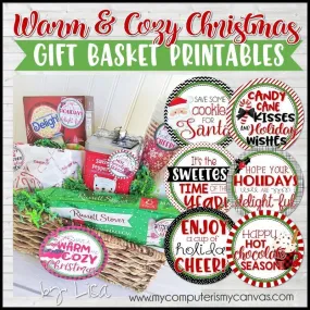 HOT CHOCOLATE Christmas Basket {Gift Tag Kit} PRINTABLE