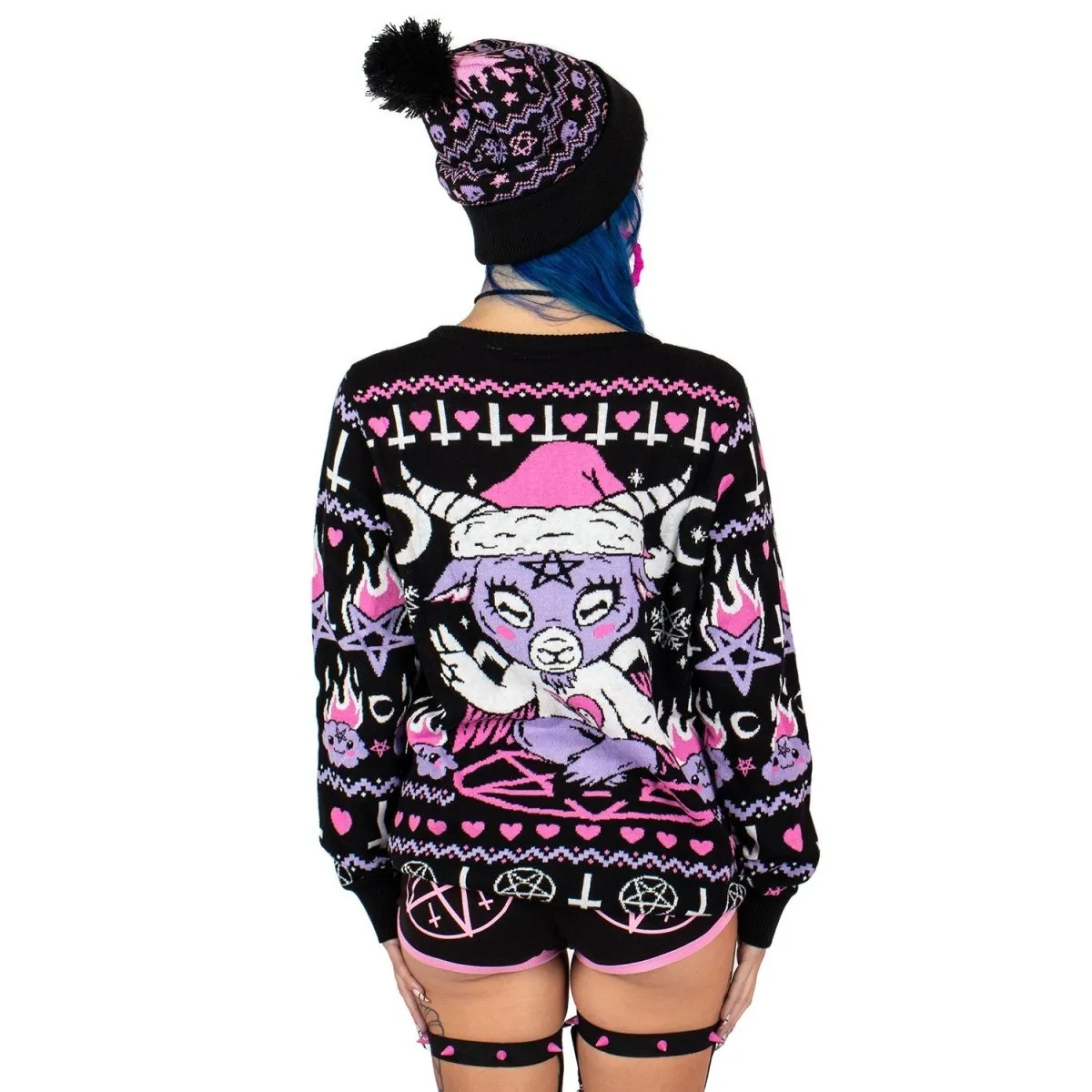 Kawaii Baphomet Knit Christmas Sweater