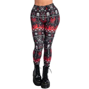 Knit Evil Demon High Waist Leggings