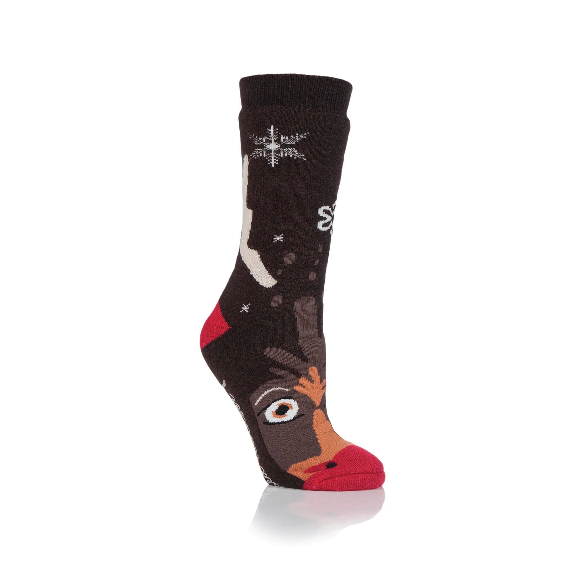 Ladies Dual Layer Christmas Socks - Rudolph