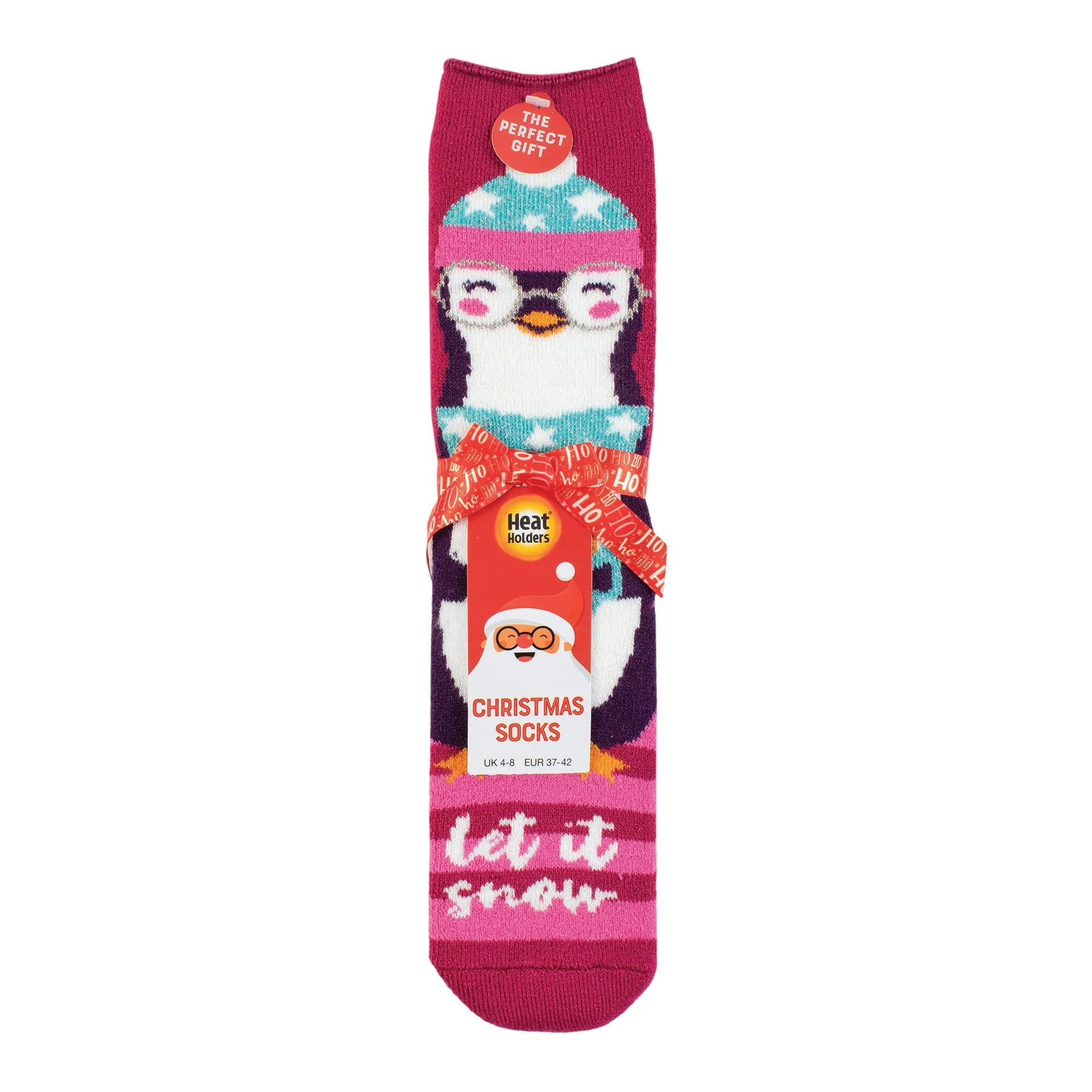 Ladies Lite Christmas Socks - Penguin