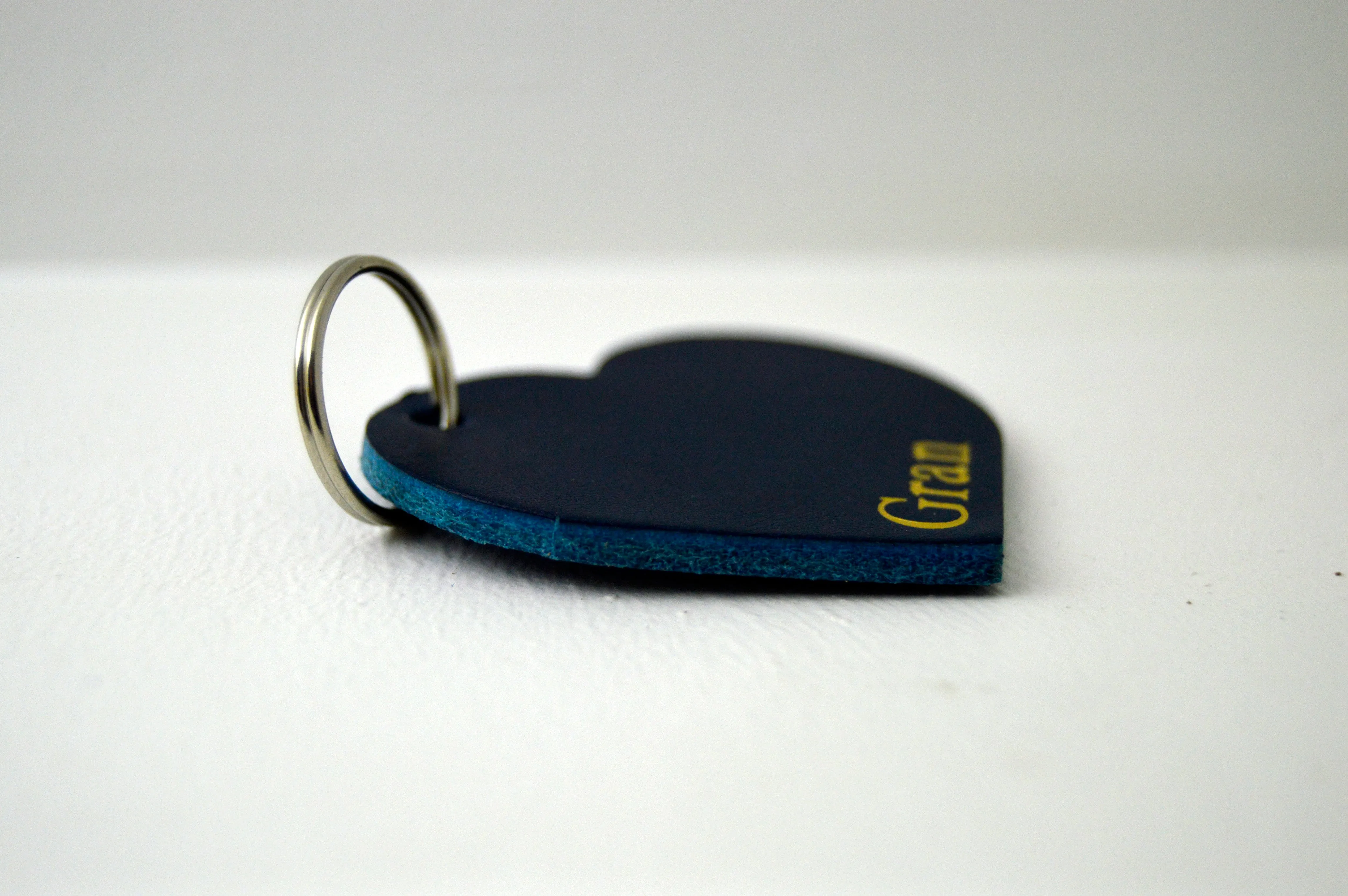 Leather Heart Keyring