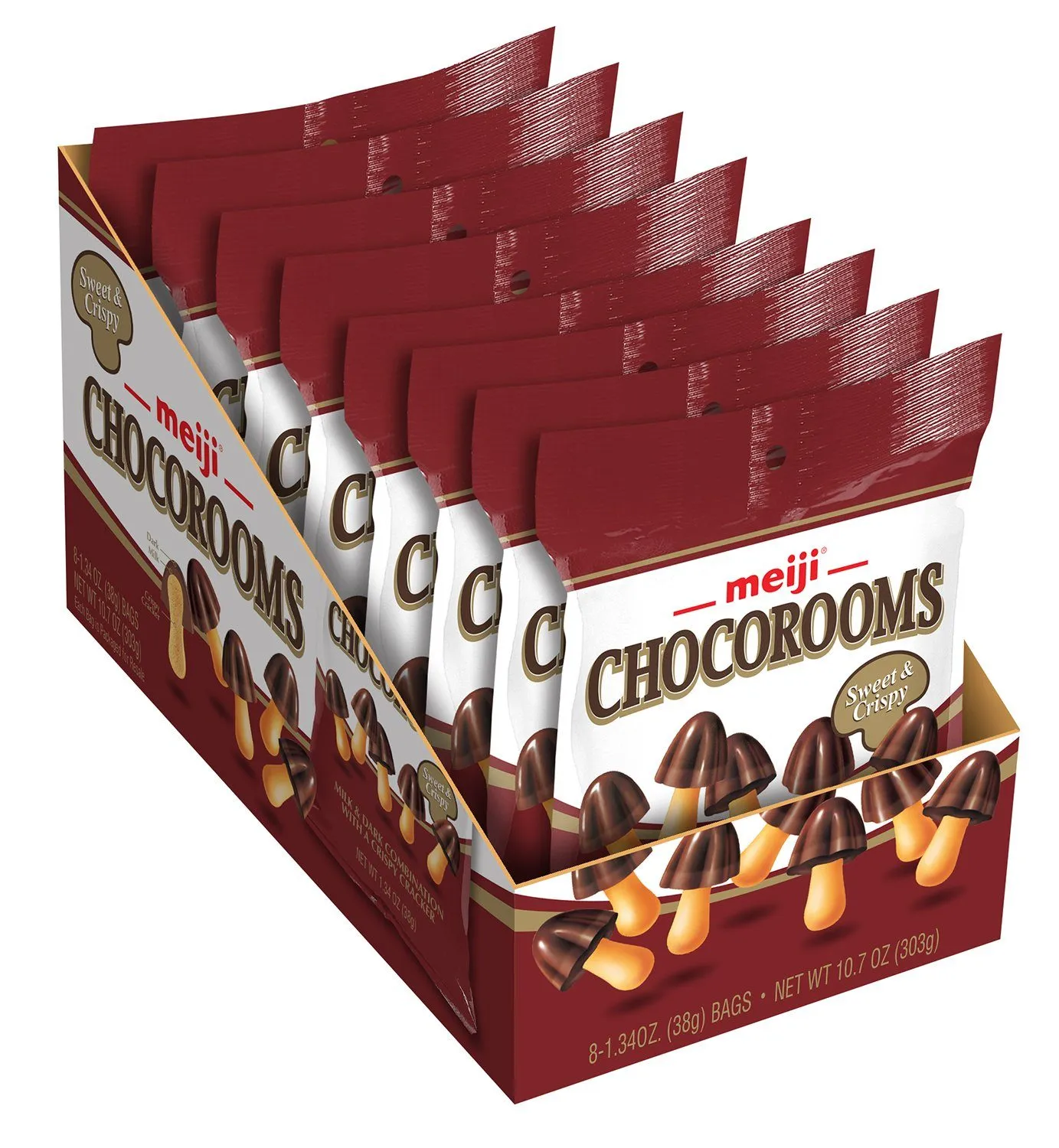 Meiji Chocorooms Crispy Cracker