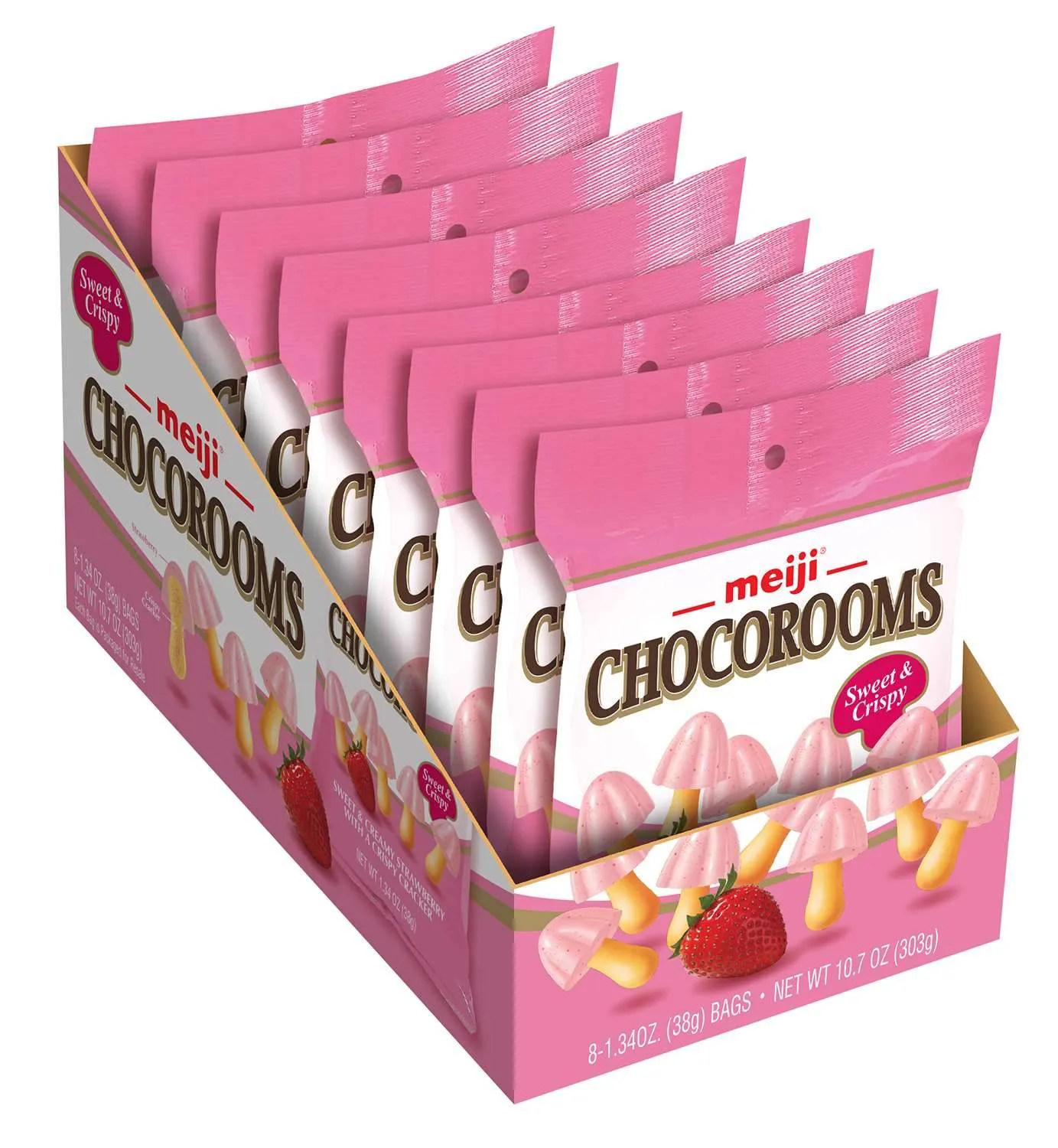 Meiji Chocorooms Crispy Cracker