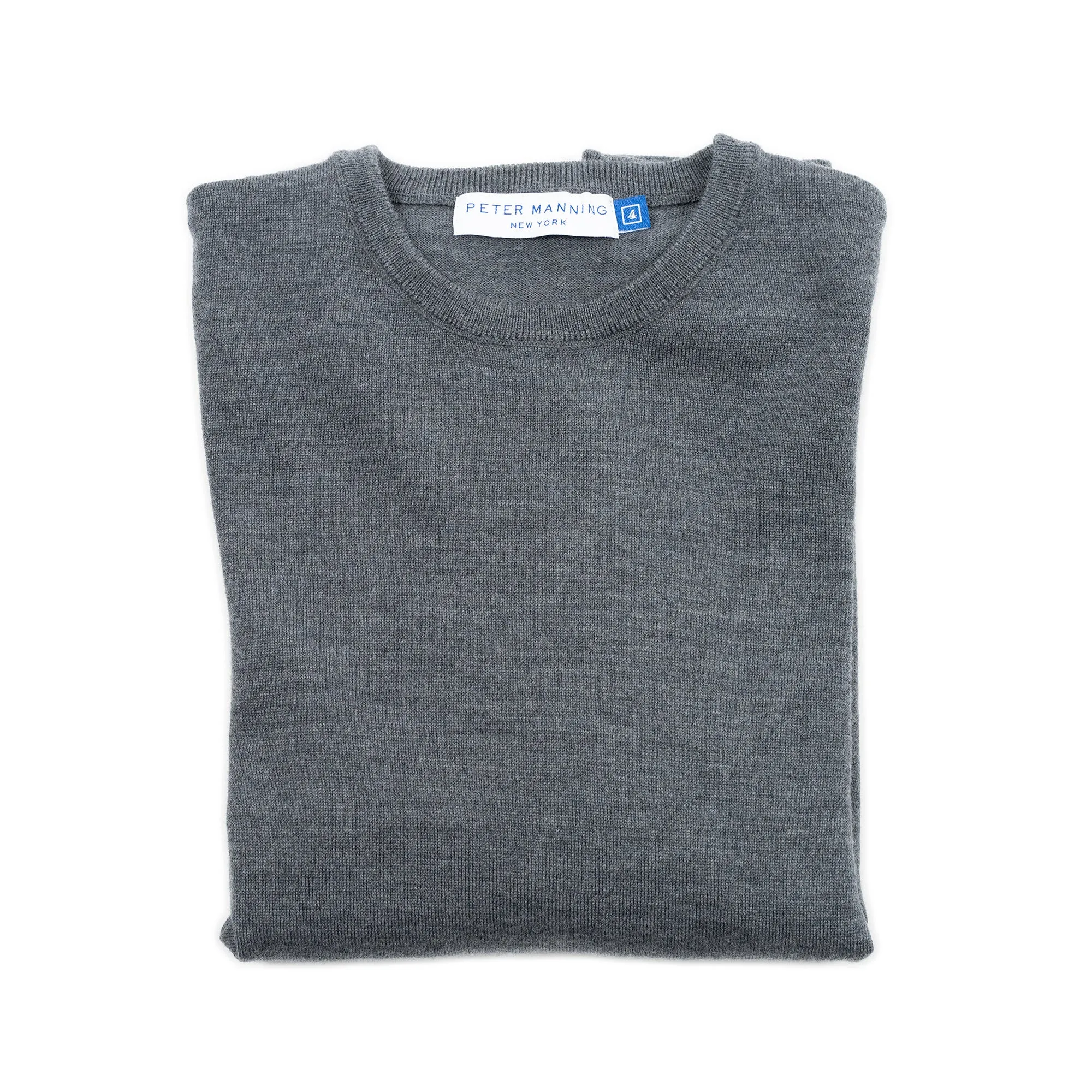 Merino Wool Sweaters Crew Neck - Charcoal