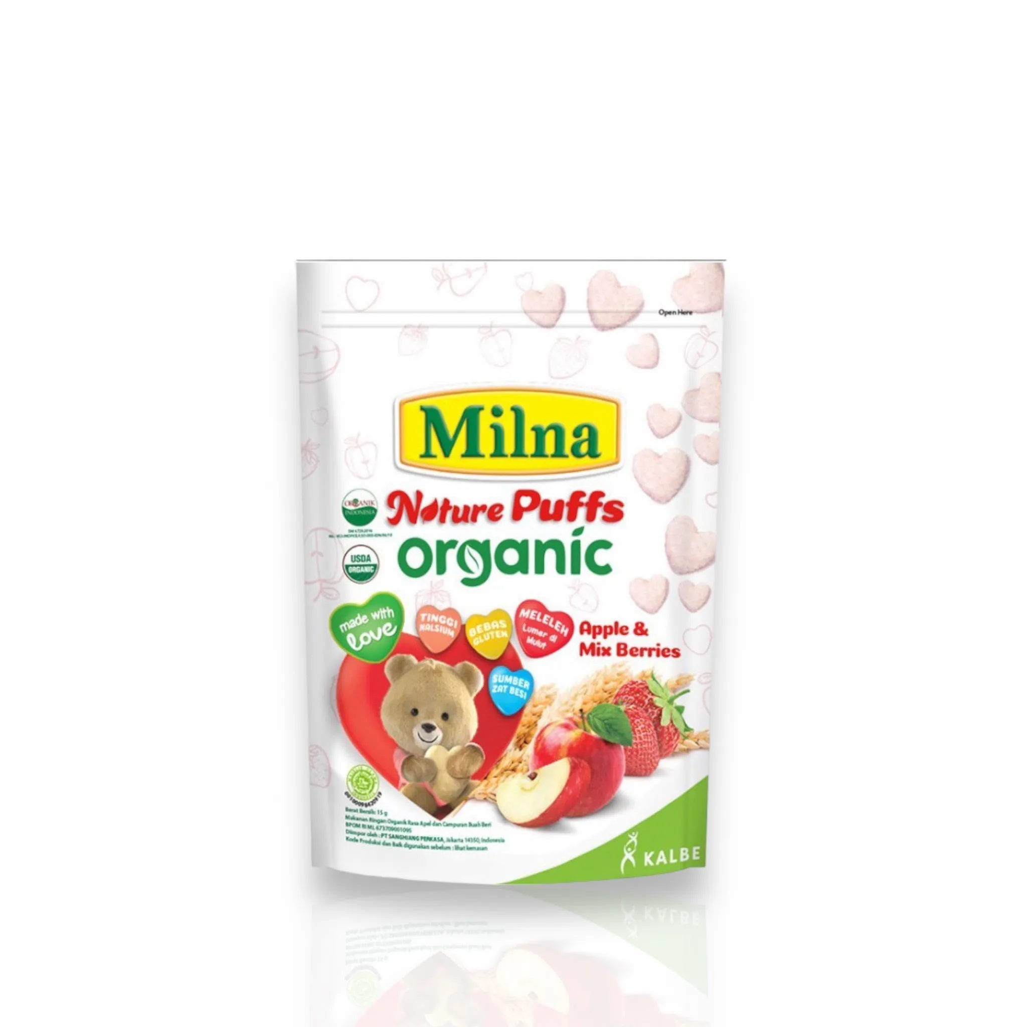 Milna Nature Puffs Organic Apple & Mix Berries 12M  15g