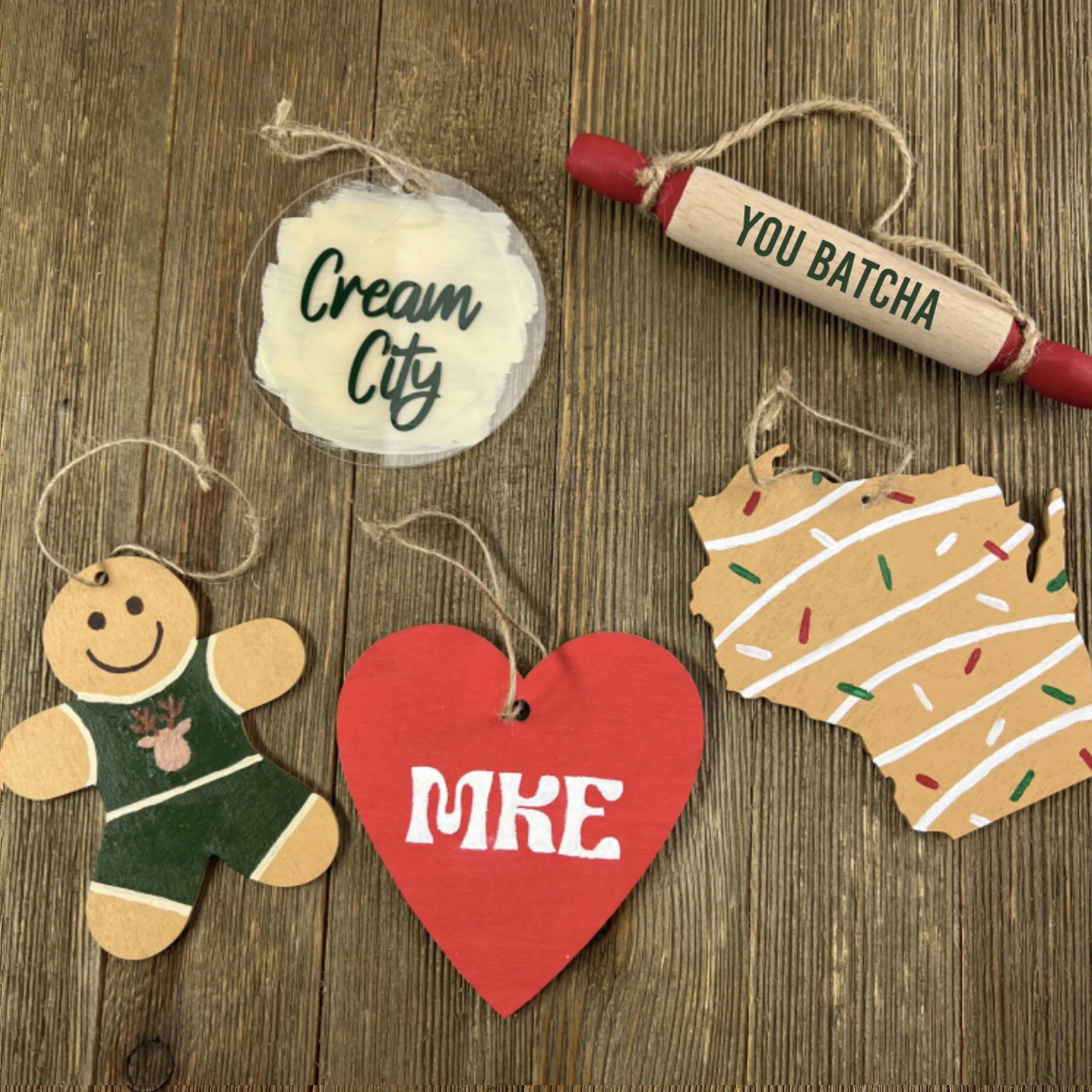 Milwaukee Themed Ornament Set