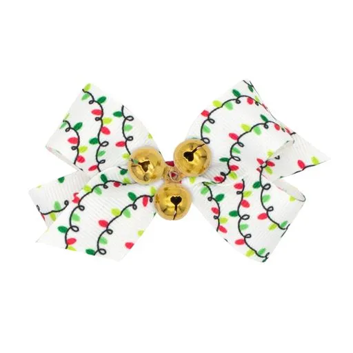 Mini holiday bows with bells