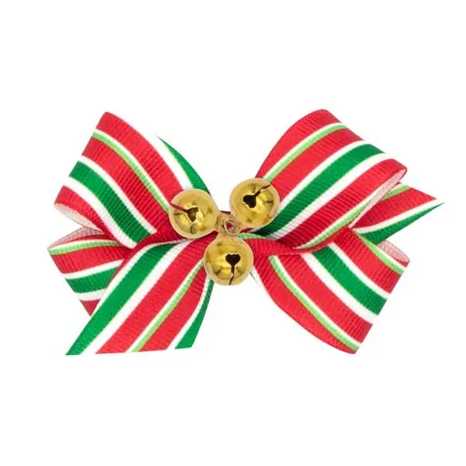 Mini holiday bows with bells