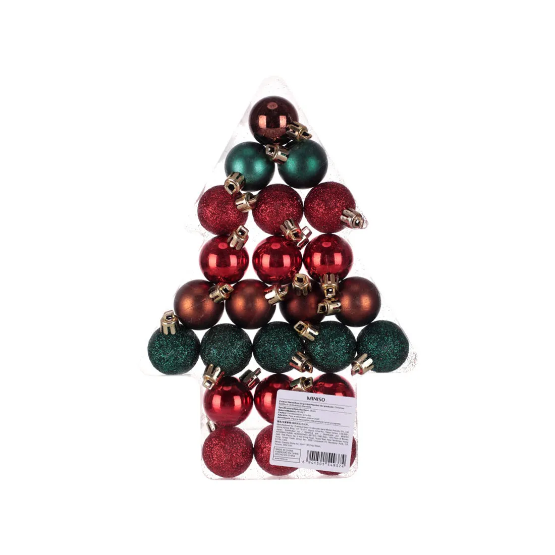 MINISO Christmas Tree Balls Ornaments Decoration Set