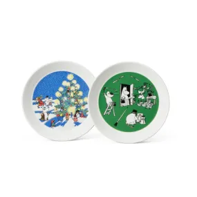 Moomin Collector's Edition Plates 2-pack 2021: Christmas & Drawing