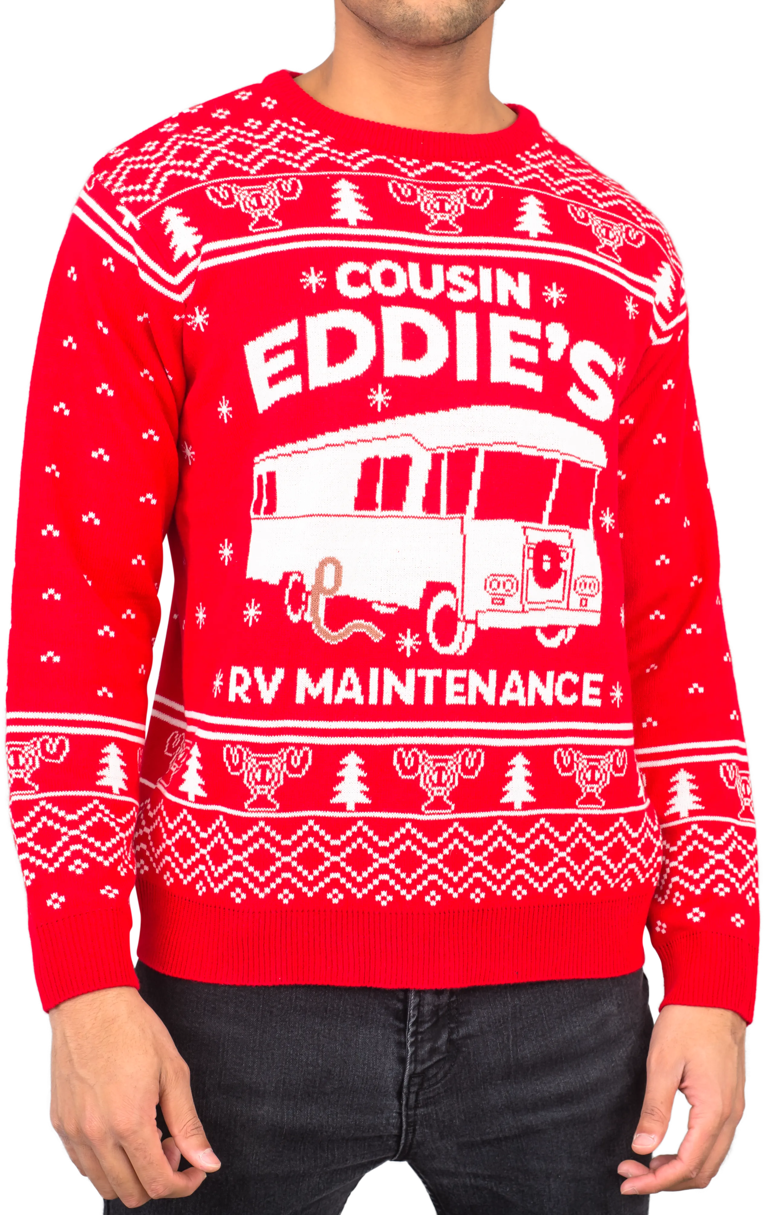 National Lampoon Christmas Vacation Red Eddies Ugly Christmas Sweater