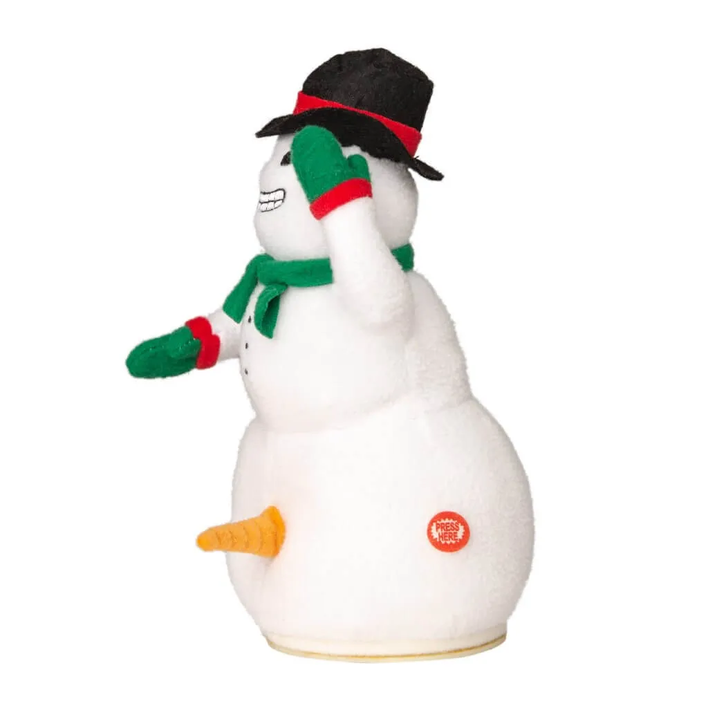 Naughty Happy Snowman Animated Christmas Plush Toy Stuffed Animal