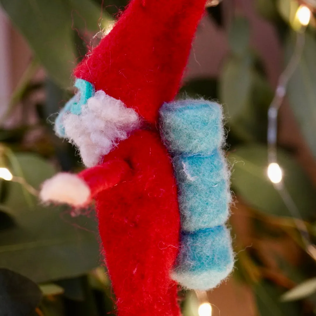 Needle-Felted Scuba Santa