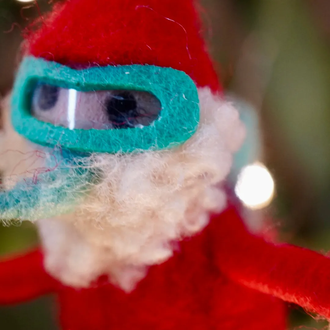 Needle-Felted Scuba Santa