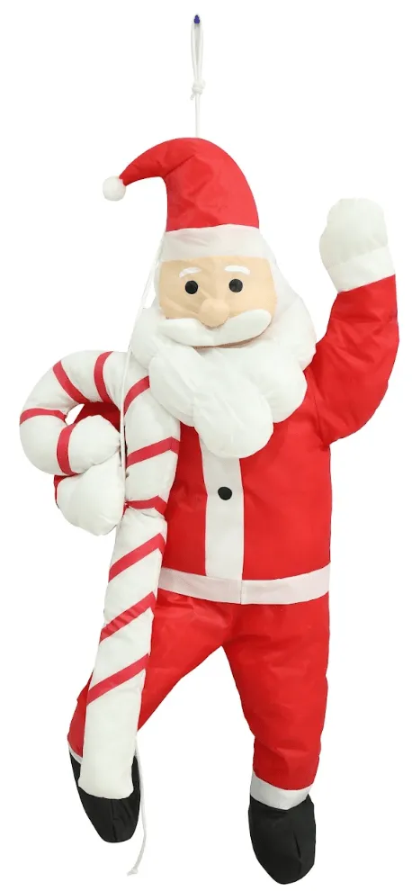 Nylon Santa with Rope or Candy Cane 2 Asst (120cm)