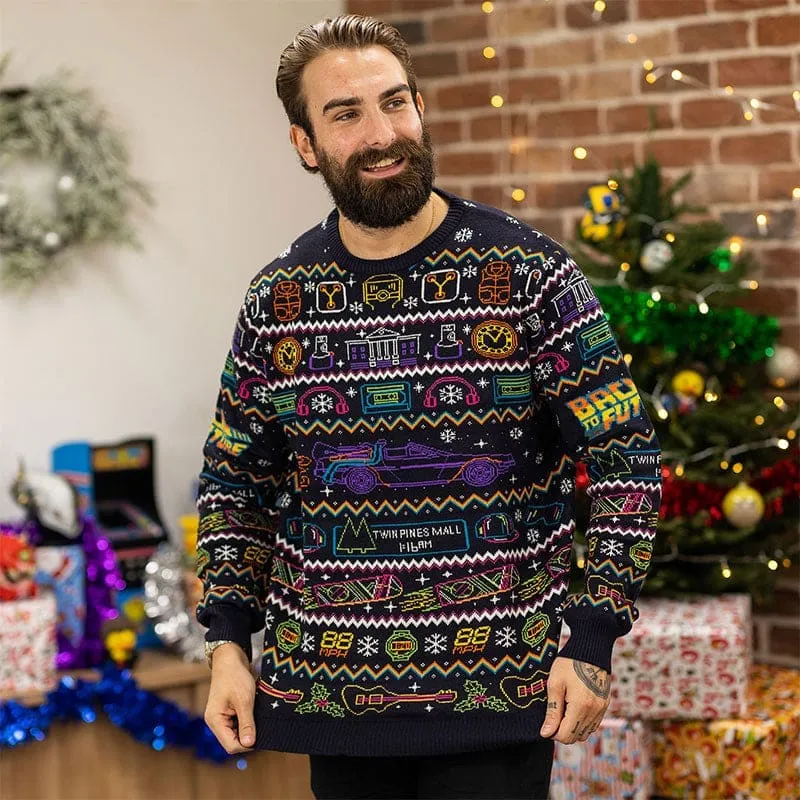 Official Back To The Future Themed Ugly Christmas Sweater