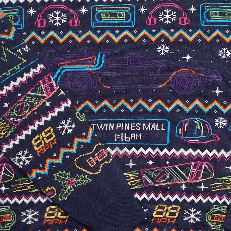 Official Back To The Future Themed Ugly Christmas Sweater