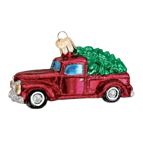 Old World Christmas Ornament - Old Truck with Tree