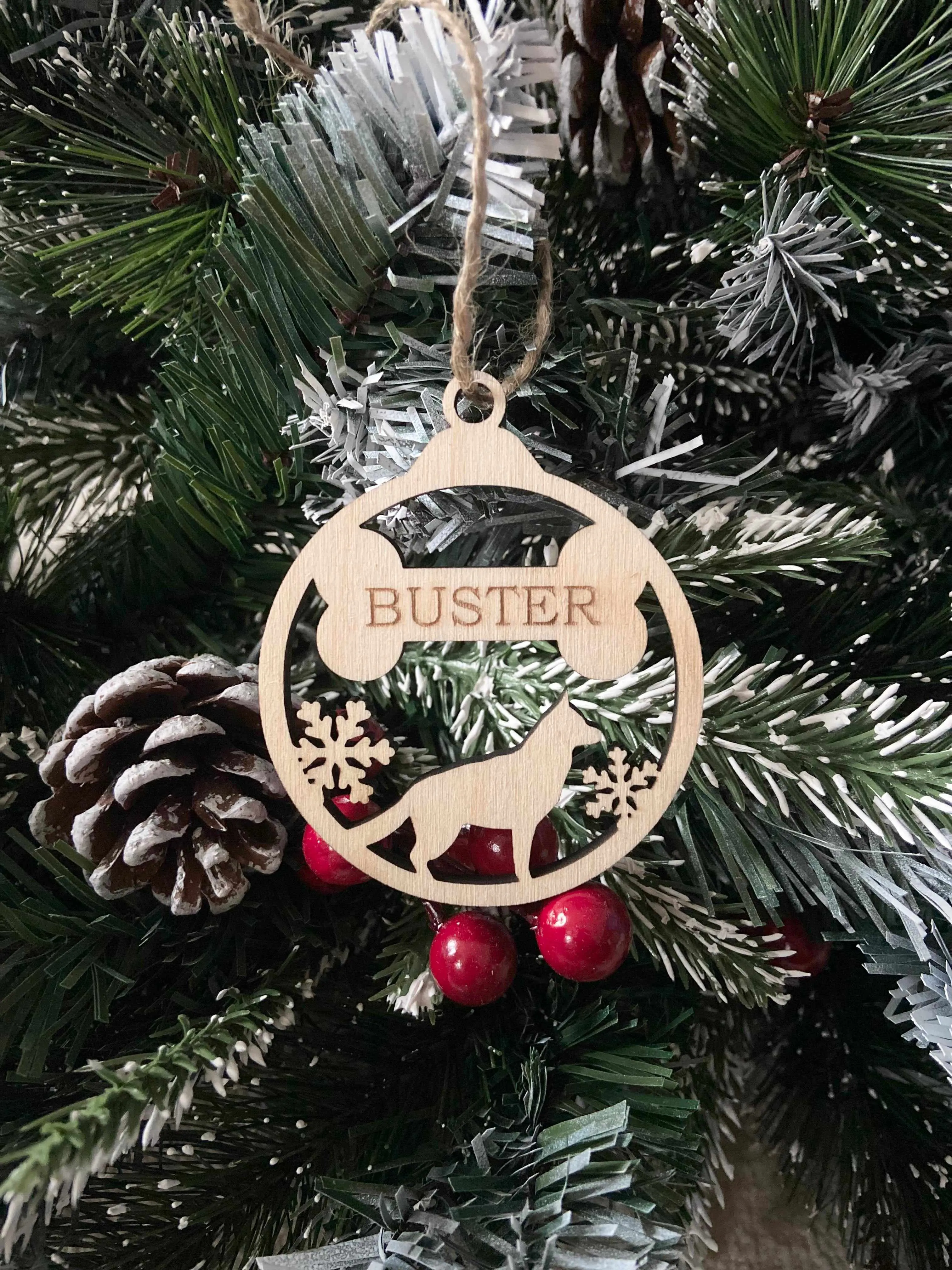 Personalised Dog Christmas Tree Ornaments